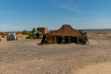 Jaimas nomads in the desert of Morocco