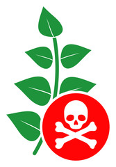 Herbicide toxin vector icon. Flat Herbicide toxin pictogram is isolated on a white background.