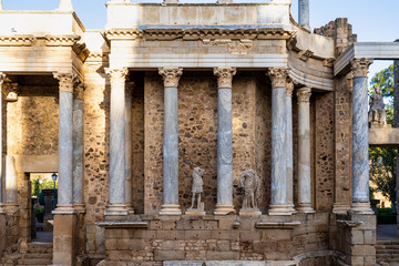 Roman Amphitheatre in Merida, Augusta Emerita in Extremadura, Spain