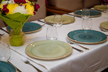 elegant table setting for festive dinner