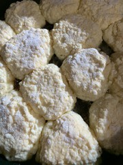 curd cheese fried in a pan