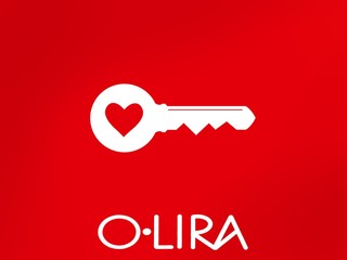 The key to the heart Logo vector 