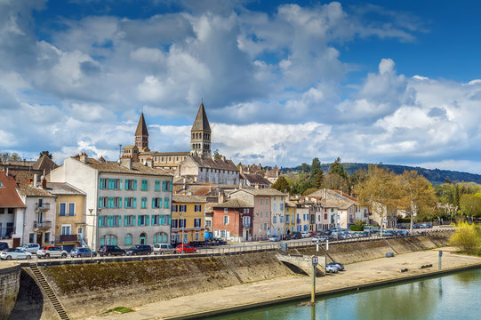 View of Tournus, France
