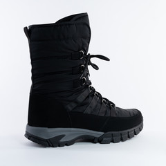 mens boots winter high warm soft waterproof lace up. On white background. See other angles of this...