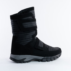 mens boots winter high warm soft waterproof on a fastener. On white background. See other angles of...