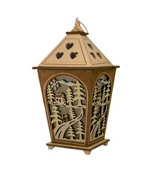 Christmas lantern isolated on a white background.