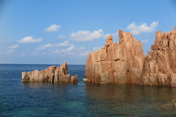 Die roten Porphyrfelsen von Arbatax, Sardinien