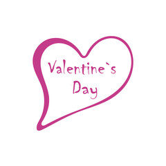 Valentine's day speech bubble chat icon illustration