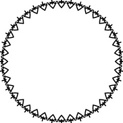 New ink Abstract circle pattern mandala flower floral petal stack. zentangl spirograph modern circular pattern geometric tribal lace motif black white. single art mehendi. Digital textile frame stamp