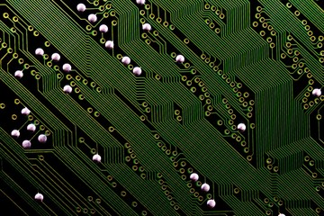 Green electronic circuit board background texture