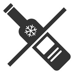 No vodka drinking vector icon. Flat No vodka drinking pictogram is isolated on a white background.