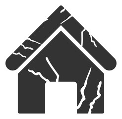 Old home vector icon. Flat Old home symbol is isolated on a white background.