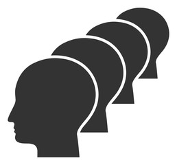 People vector icon. Flat People symbol is isolated on a white background.