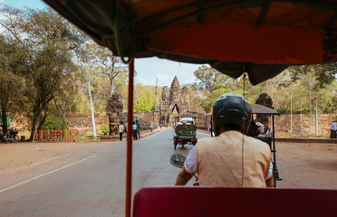 Motorbike Tuk-Tuk traditional Bike taxi in Asia