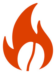 Roasted coffee vector icon. Flat Roasted coffee pictogram is isolated on a white background.