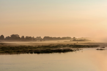 Misty Dawn, Pskov Region, Russia