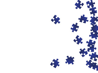 Business riddle jigsaw puzzle dark blue pieces 
