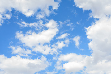 Blue sky background with clouds
