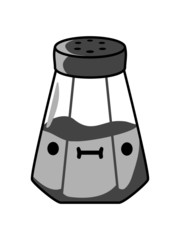 Salzstreuer mit Gesicht clipart design 