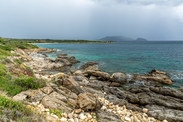 Varied coastal landscape in Sardinia