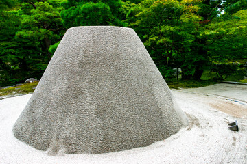 Kogetsudai in the garden of Ginkakuji. Sakyo-ku, Kyoto, Japan