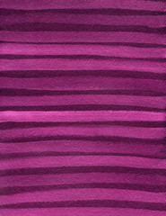 Fototapeta na wymiar Abstract watercolor background with texture of paper, purple stripes, hand draw, splashes, drops of paint, paint smears. Design for backgrounds, wallpapers, prints, covers and packaging