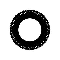 Abstract circle pattern mandala sun fireworks. spirograph halo sun starburst ray vintage monochrome...
