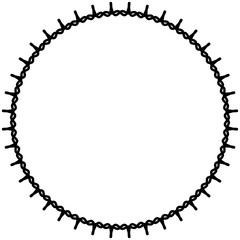 Naklejka premium Abstract circle pattern mandala sun fireworks. spirograph halo sun starburst ray vintage monochrome modern circular pattern motif black white for design elemental, unique art lace lattice lines style