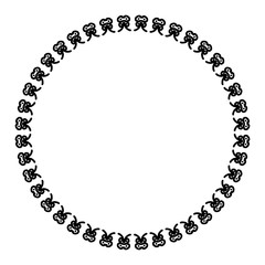 Rounded frame simple black white stamp put text decor vintage theme simple single. Part Art web sign lace icon style copy space blank empty card label badge Kite rays oval wave curl shape swirl lines