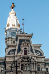 Obraz premium Close up view of the historic building of Philadelphia City Hall, Philadelphia, Pennsylvania, USA