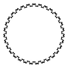 Rounded frame simple black white stamp put text decor vintage theme simple single. Part Art web sign lace icon style copy space blank empty card label badge Kite rays oval wave curl shape swirl lines