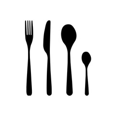 vector cutlery black icon on a white background