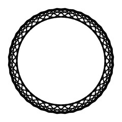 Rounded frame simple black white stamp put text decor vintage theme simple single. Part Art web sign lace icon style copy space blank empty card label badge Kite rays oval wave curl shape swirl lines