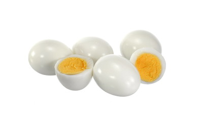 boiled eggs isolated on white background cutout