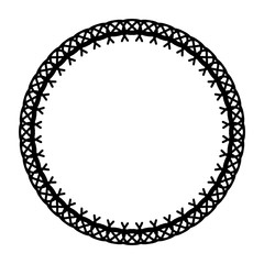 Rounded frame simple black white stamp put text decor vintage theme simple single. Part Art web sign lace icon style copy space blank empty card label badge Kite rays oval wave curl shape swirl lines
