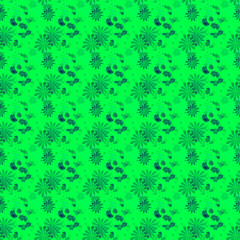 Cute Floral pattern in the green small flower. Motifs scattered random. Seamless  texture. Elegant template for fashion prints. Printing with very small flowers.