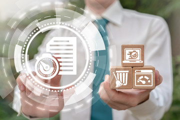 Cache Memory Internet Web Browser Fast Work Concept. Caching Computer Data Technology. © wladimir1804