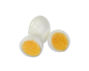 boiled eggs isolated on white background cutout