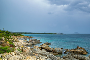 Varied coastal landscape in Sardinia