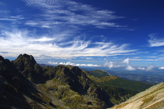 Tatry widok z Orlej Perci 