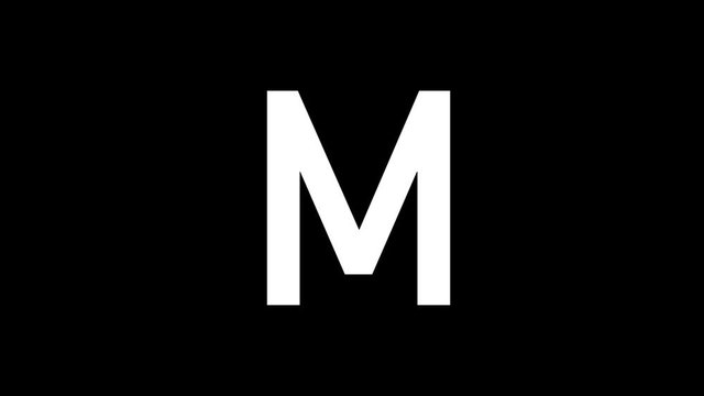 ABC Letter "M" is Formed from Particles and then Explodes into Particles Motion Graphic