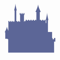 Obraz premium Castle vector illustration. Chateau silhouette.