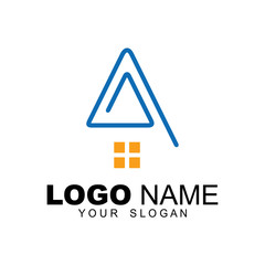 Fototapeta premium Paper clip house logo - vector