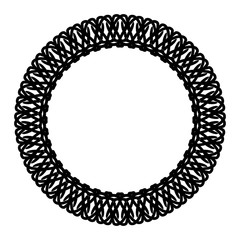 Rounded frame simple black white stamp put text decor vintage theme simple single. Part Art web sign lace icon style copy space blank empty card label badge Kite rays oval wave curl shape swirl lines