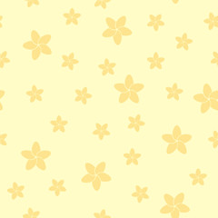 Vector seamless floral pattern with frangipani. Cute design for wrapping, wallpaper, textile