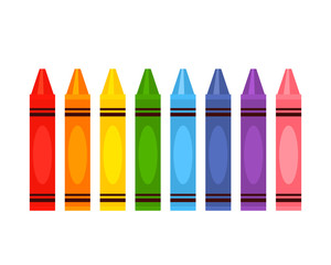 Fototapeta Crayola's large color pencil set in rainbow colors. obraz