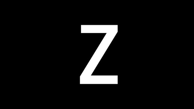 ABC Letter "Z" is Formed from Particles and then Explodes into Particles Motion Graphic