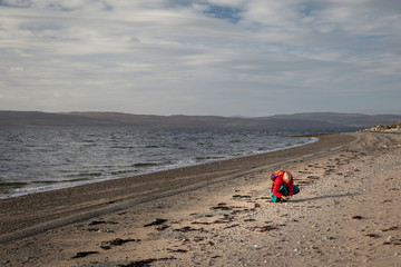 beach combing on Arran Scotland