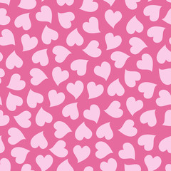 Pink hearts seamless pattern. Love. Valentine's Day background.