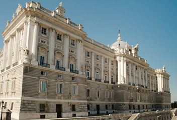 Fototapeta na wymiar Plaza de la Armeria at the Royal Palace of Madrid. 